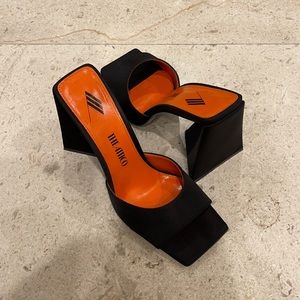 The ATTICO Devon satin mules